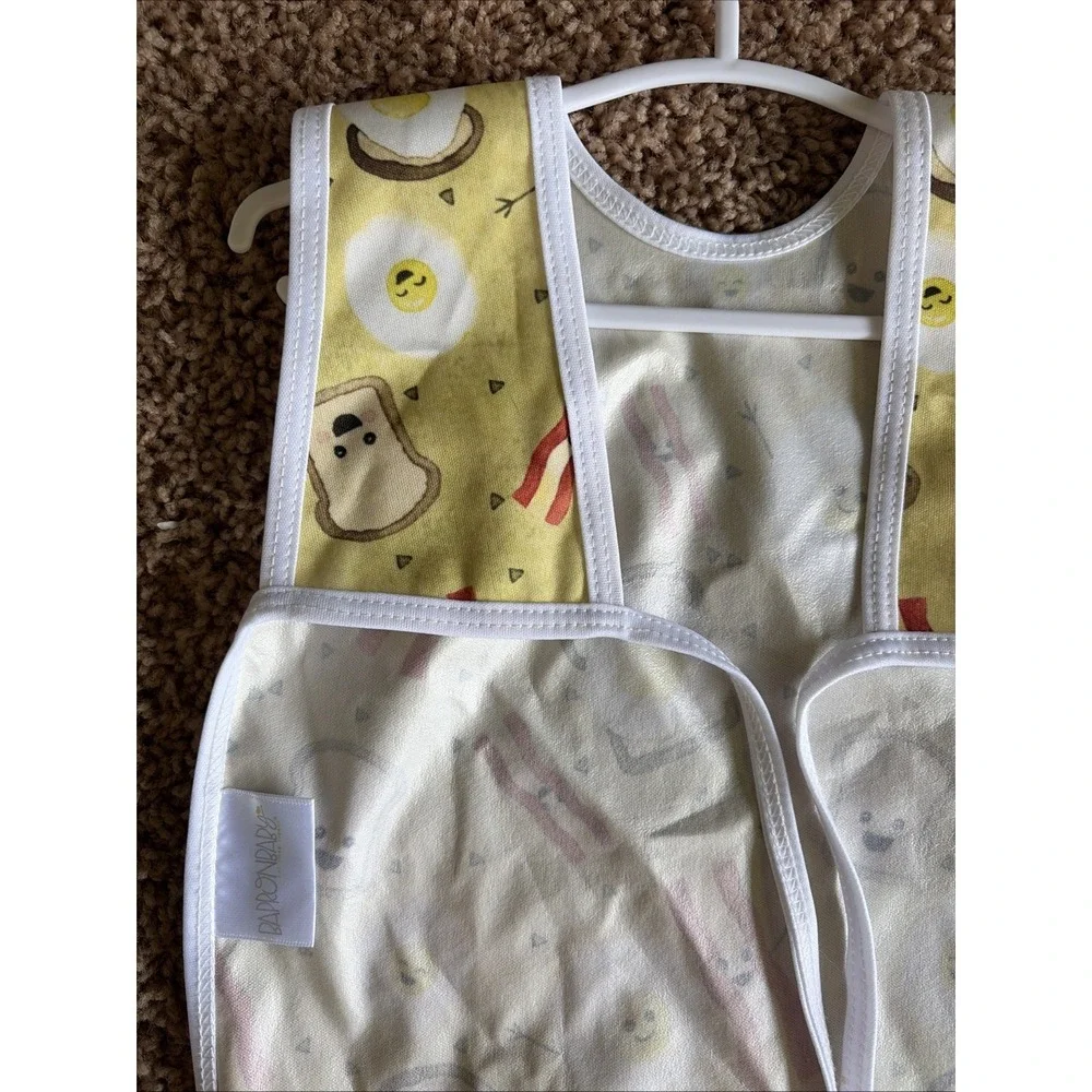 Bapron Baby Made in USA Bacon Eggs Smiley Breakfast Baby Toddler Preschool Apron